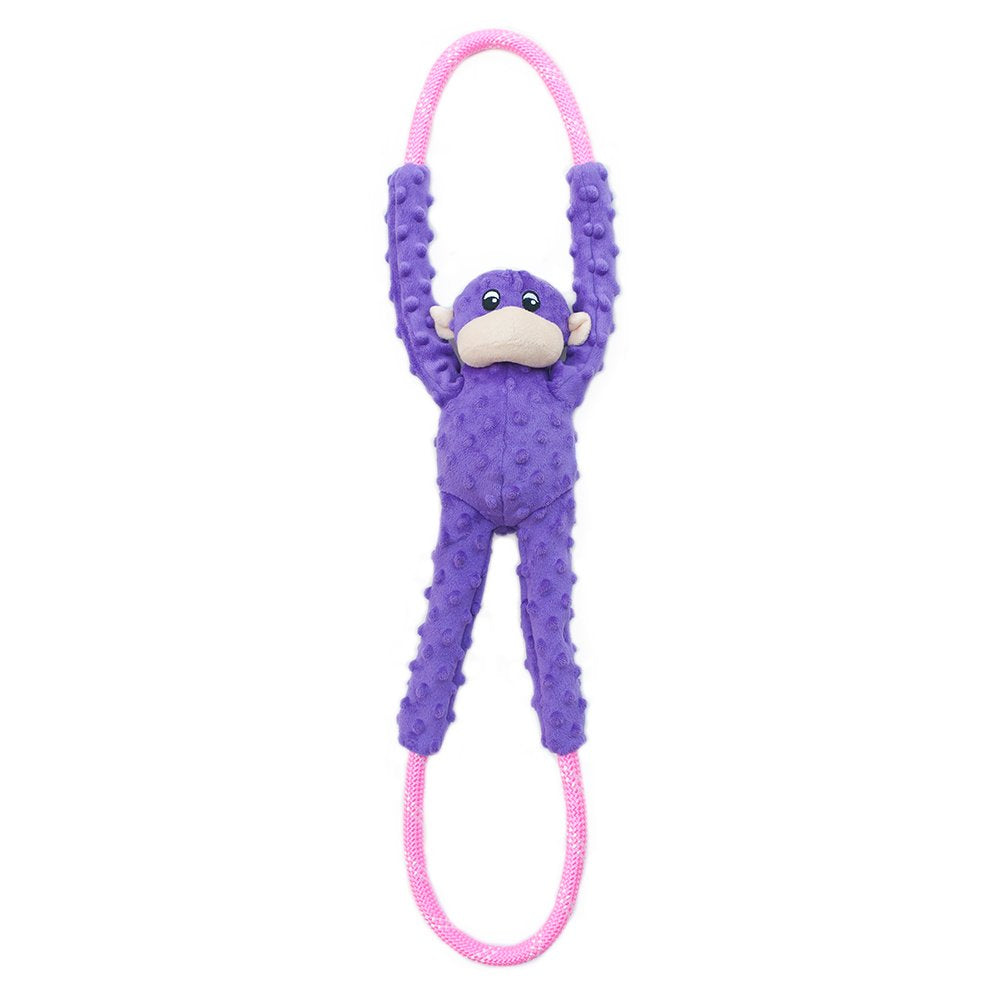 ZippyPaws RopeTugz Monkey rope image promotes big-tug play and interactive bonding