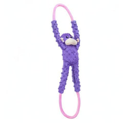 ZippyPaws RopeTugz Squeaker image shows one round squeaker for continued engagement