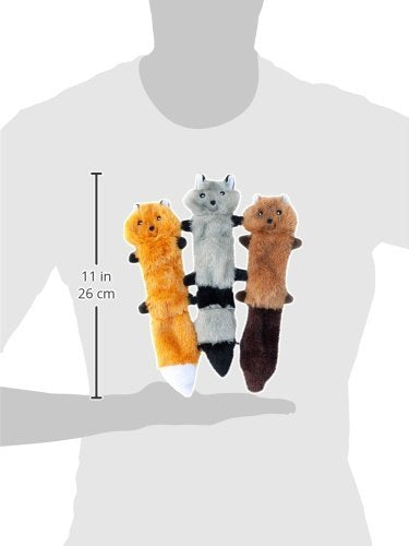 Juguete sin relleno ZippyPaws Skinny Peltz con Ardilla para juego diario