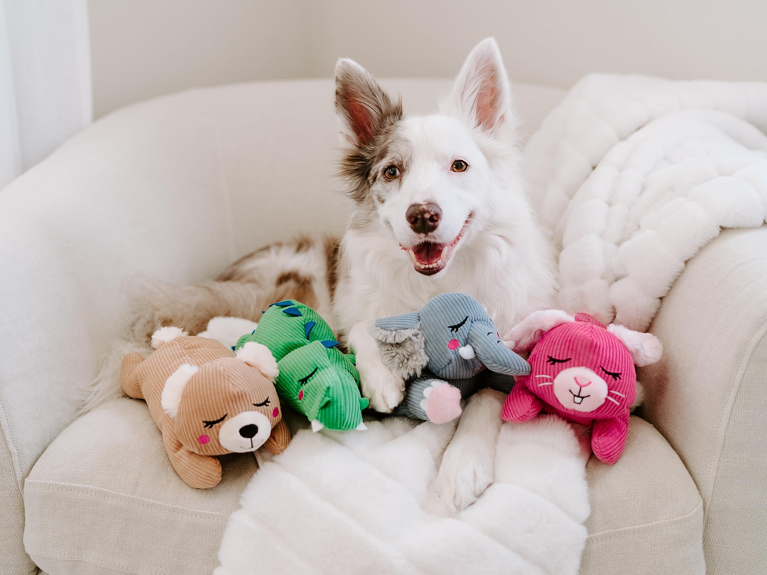 ZippyPaws Snooziez Bunny pink compact size suitable for all dogs.
