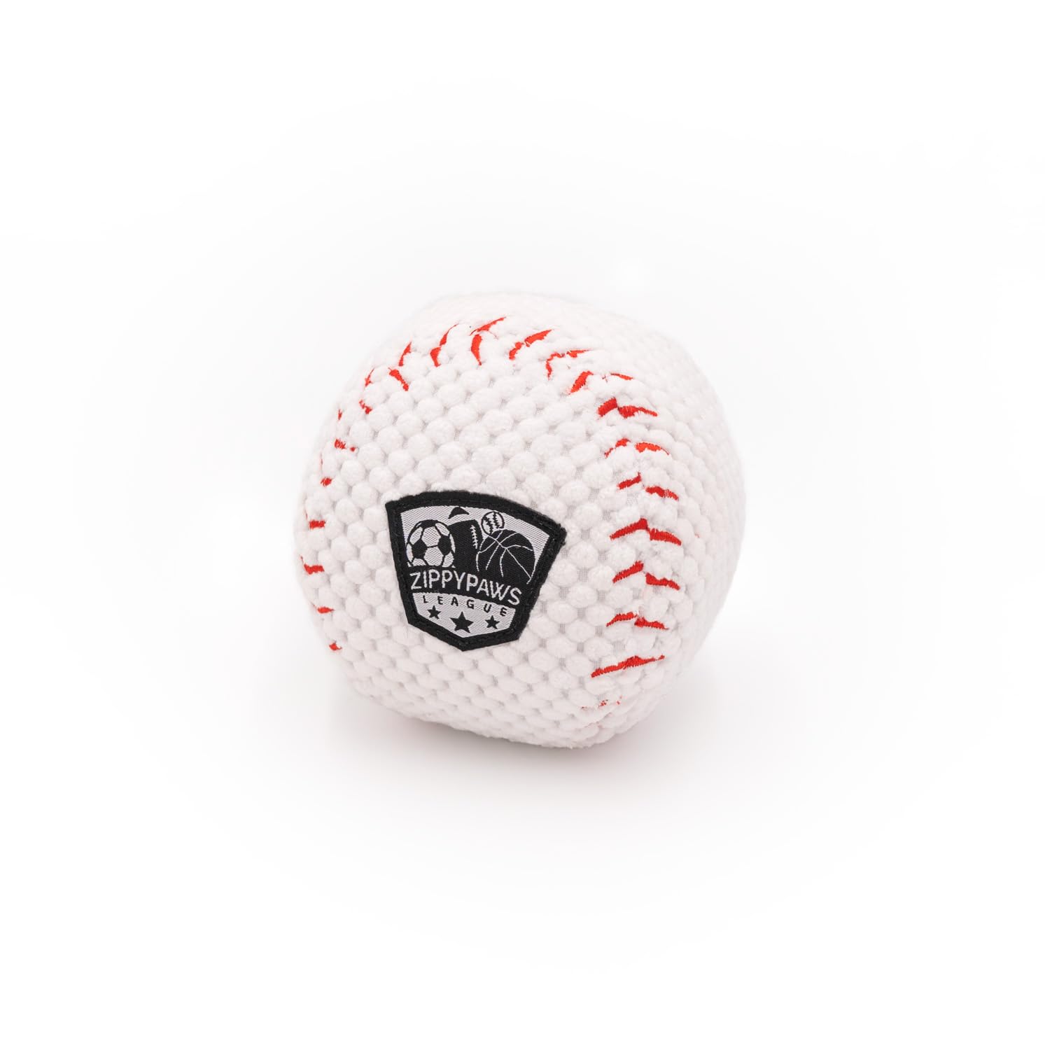 ZippyPaws SportsBallz baseball patch image offers game-day fun and dog-friendly play