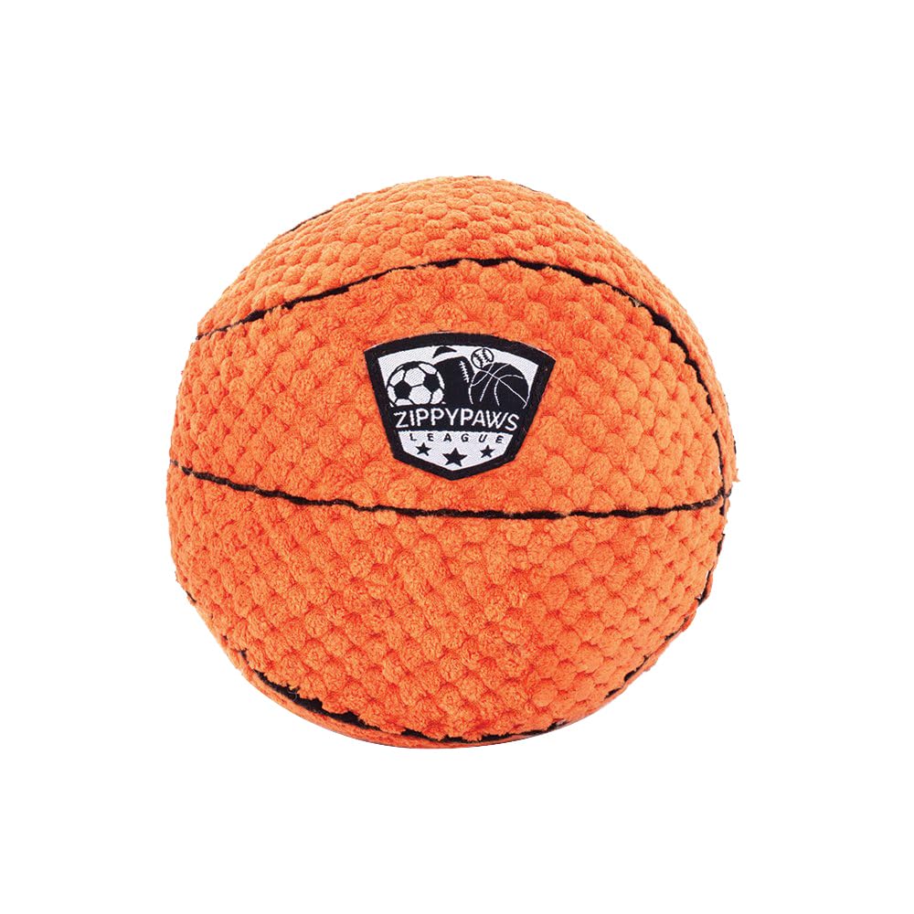 ZippyPaws SportsBallz basketball toy front view for active play