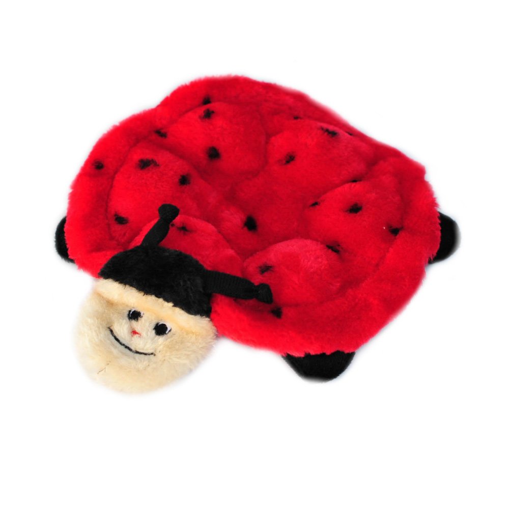 ZippyPaws Squeakie Crawler Betsey the Ladybug 10in – soft, no-stuffing toy for mess-free play
