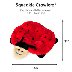 ZippyPaws Squeakie Crawler flat-toy closeup squeaker – engages dogs with seven squeakers