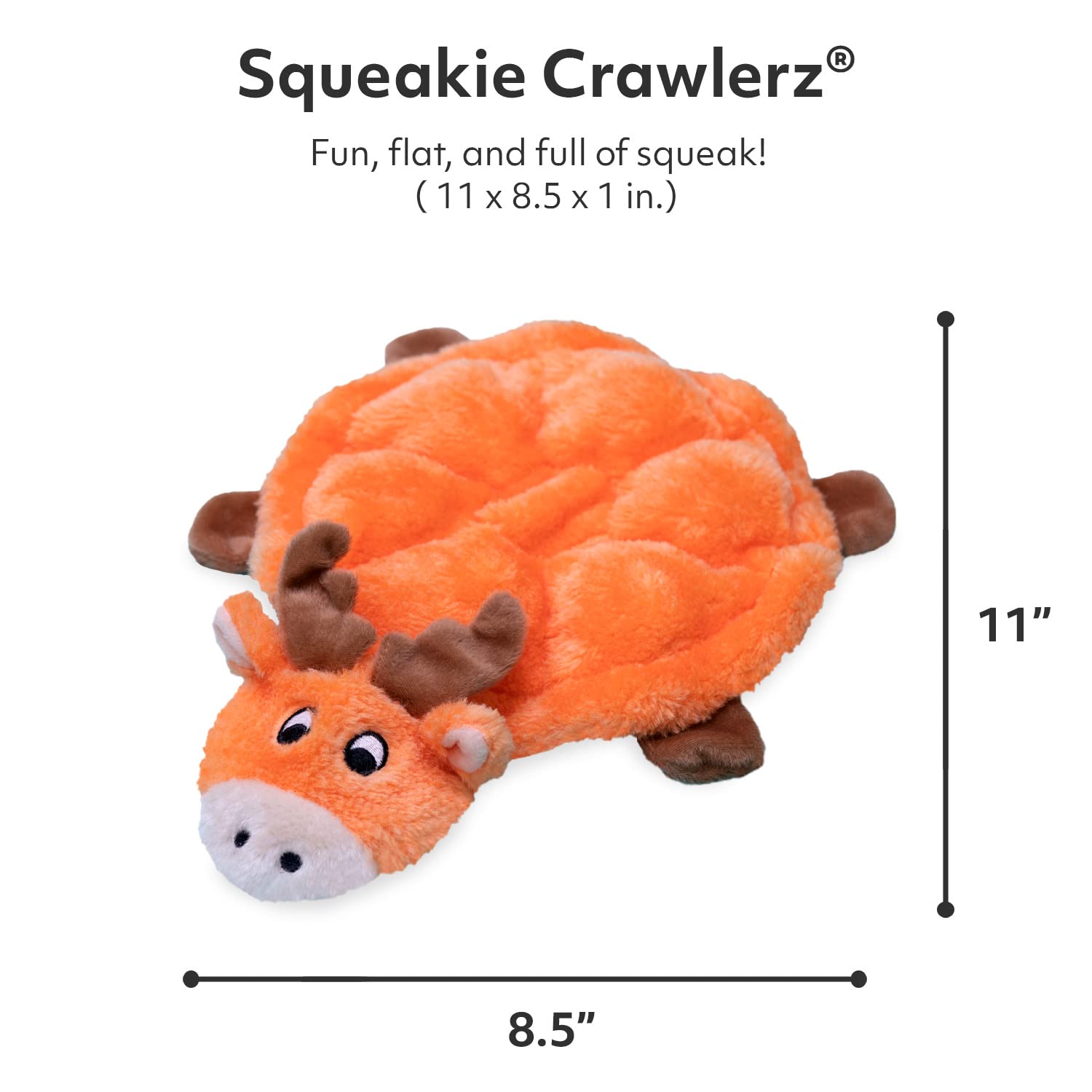 Squeakie Crawler con siete chirridos, atención del perro durante el juego