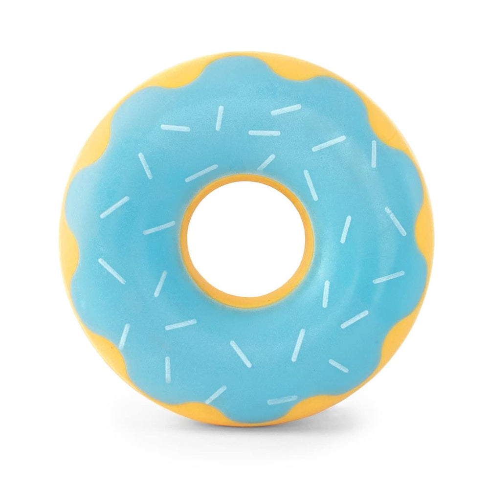 ZippyPaws ZippyTuff donut toy closeup shows durable chew ring for teething.