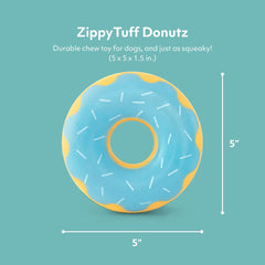 ZippyPaws ZippyTuff donut toy icing details highlight colorful design for daily play sessions.