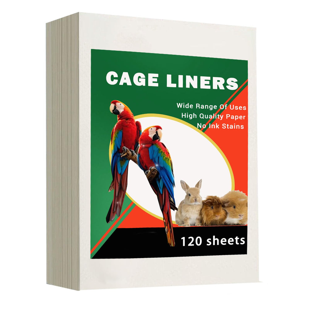 ZIQON bird cage liner papers pack with 120 precut sheets for easy restocking
