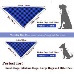 ZIRVYIR Birthday Plaid Dog Bandana cotton fabric promises soft, breathable comfort.