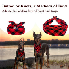 ZIRVYIR dog bandana button feature ensures secure fit for large dogs outdoors
