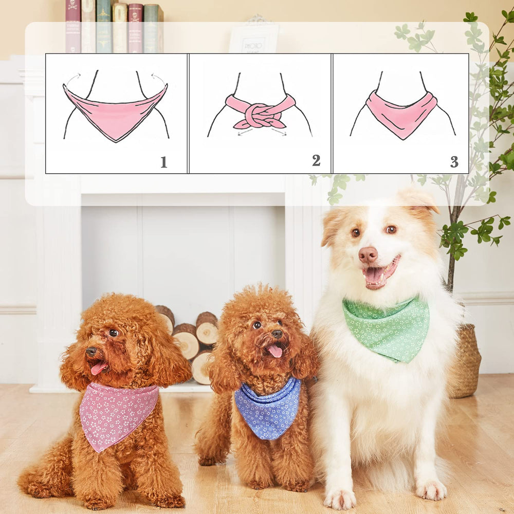 ZIRVYIR Fall Dog Bandana machine-washable material for easy care