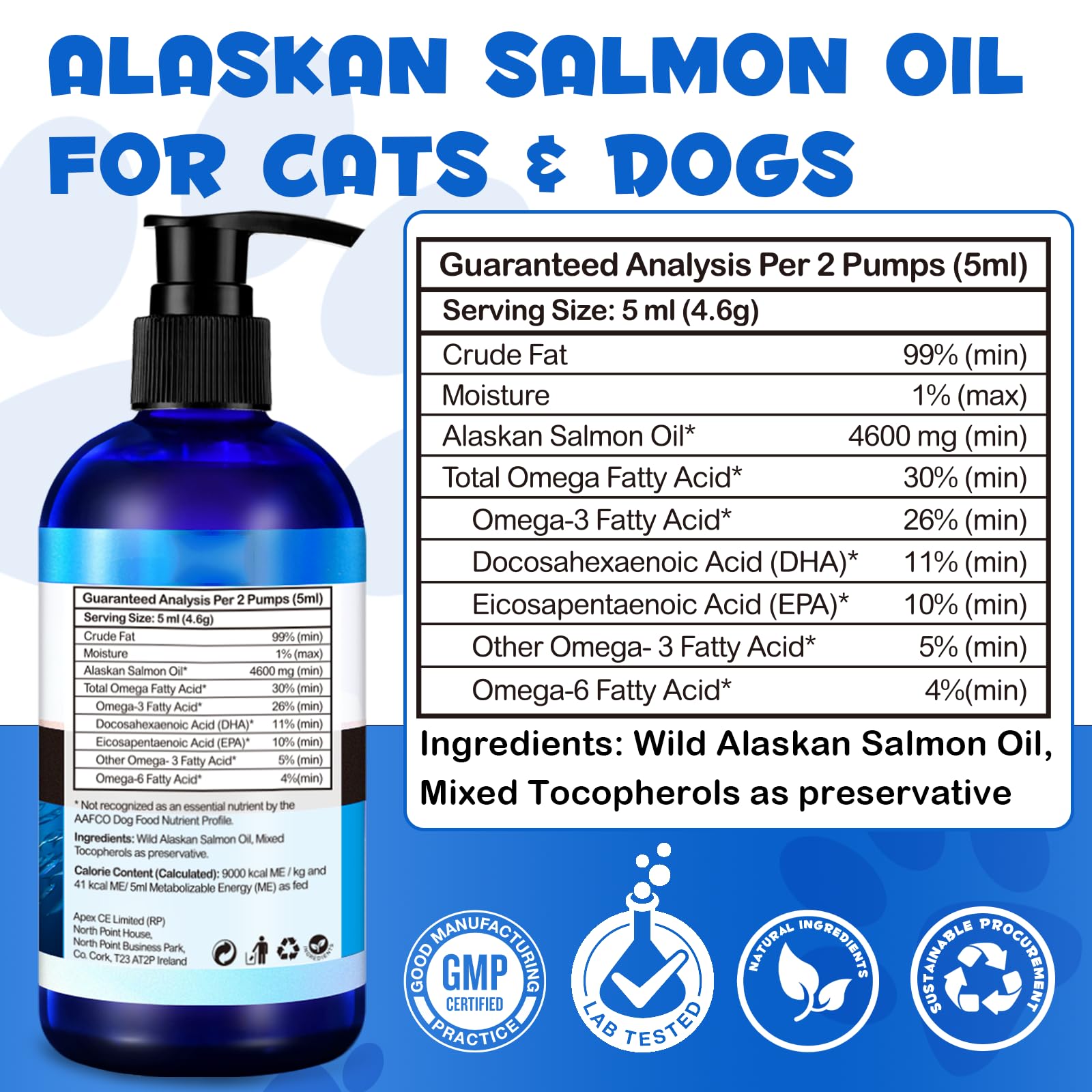 ZIXAOK ingredients chart emphasizes omega fatty acids and vitamin C