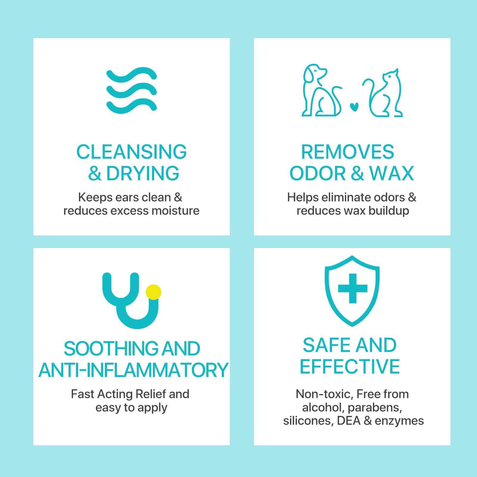 ZIXAOK dog ear cleaner powder clean ears and reduce moisture buildup.