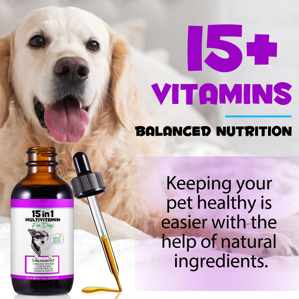 ZIXAOK dog multivitamin drops application shows easy direct dosing.