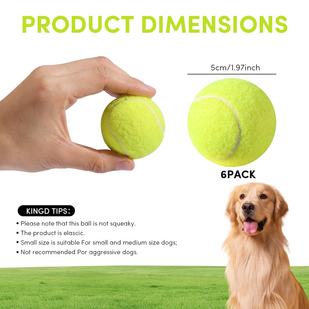 ZIYIZE mini tennis balls close-up of durable materials for long-lasting dog games.