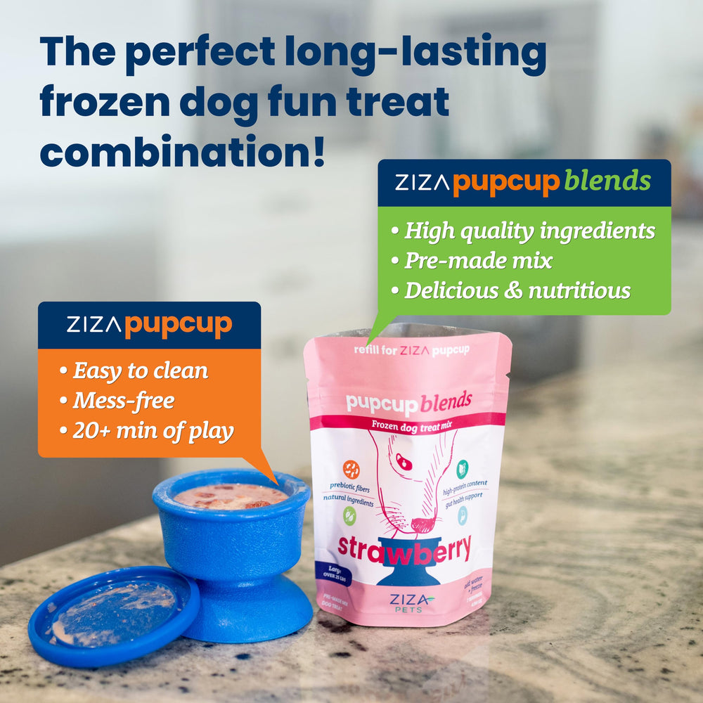 ZIZA Pets PUPCUP suitable for all dog sizes, enhancing safe enrichment