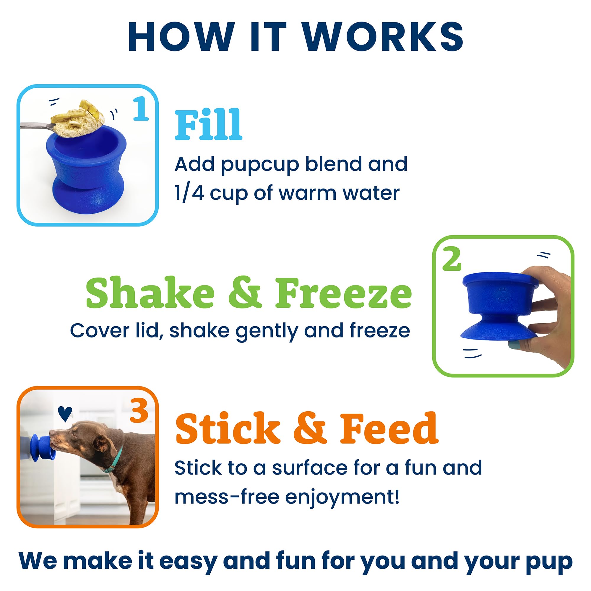 ZIZA Pets PUPCUP mess-free suction base helps prevent spills during play