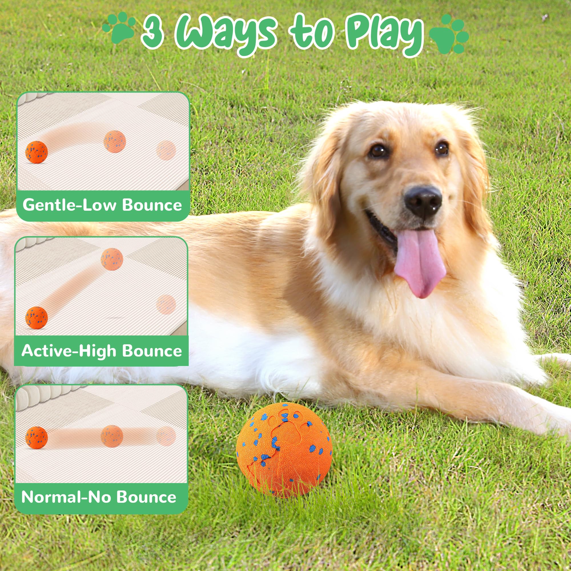 Zizimoko 3-modes ball engages dogs with different energy levels