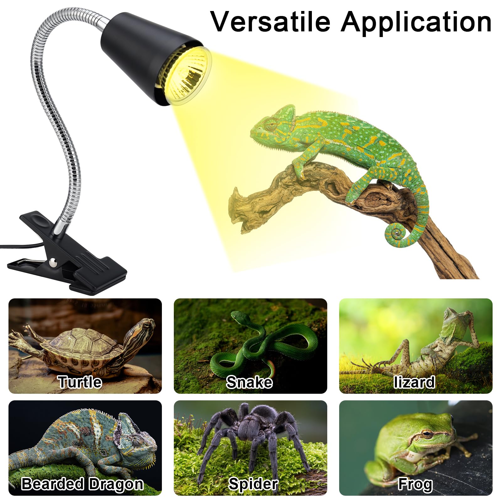ZJNBMTFY E27 bulb-compatible reptile light simplifies upgrades