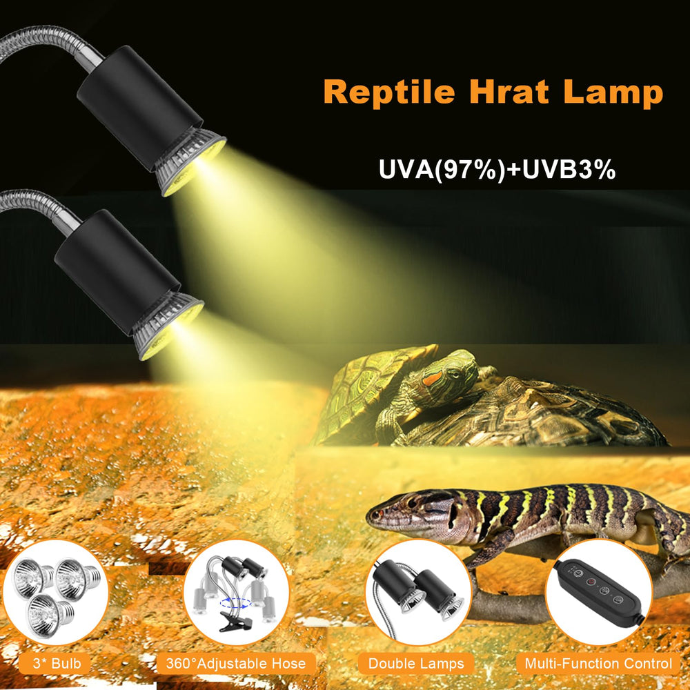 ZJNBMTFY UVA/B reptile light turtle lamp provides essential spectrum.
