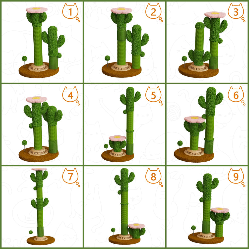 ZLAFM cactus-top flower perch enhances cozy resting and decor cohesion.