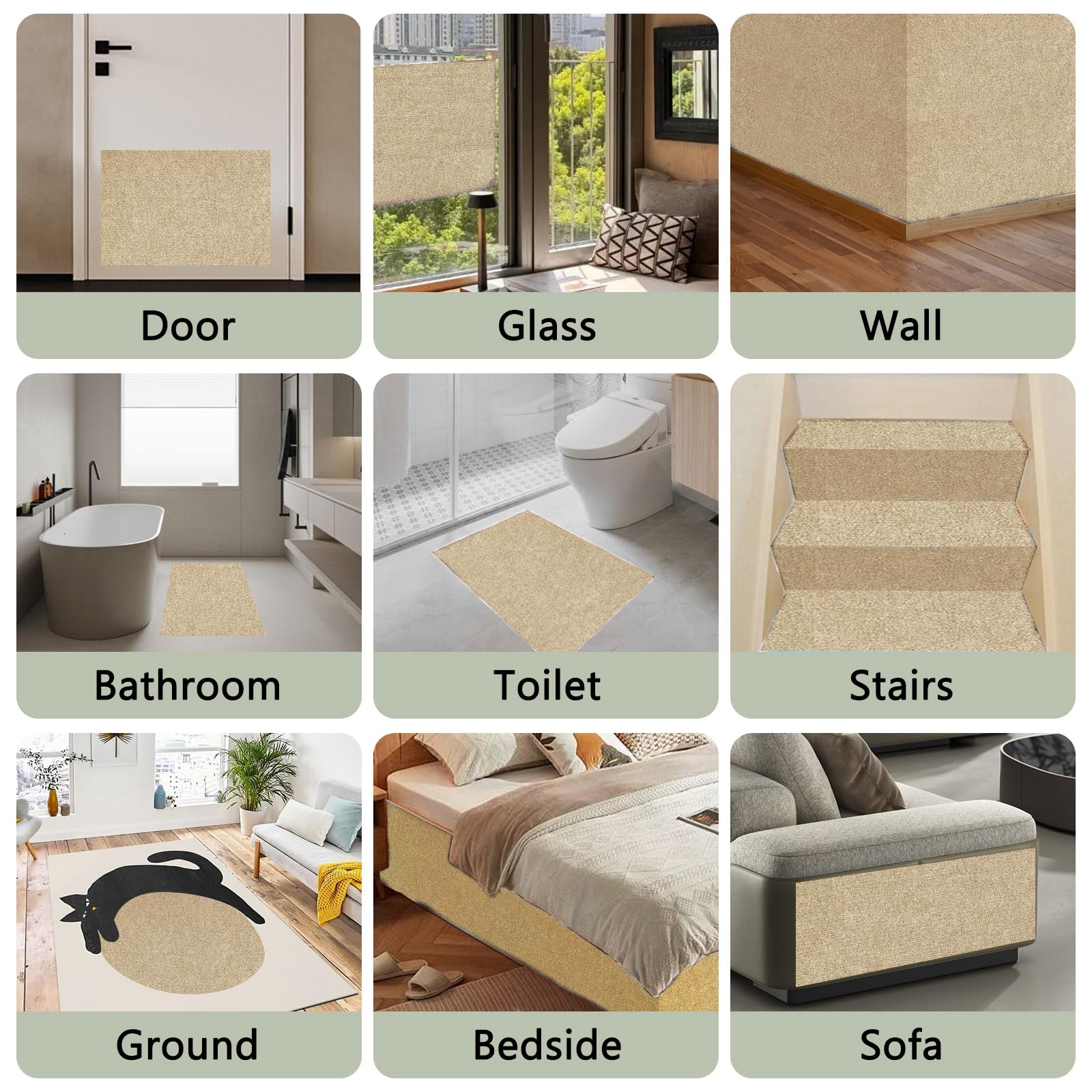 ZLAFM cat scratch mat in khaki color blends with décor