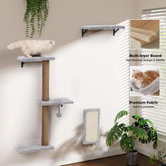 ZLAFM cat-wall-shelves modular-play-setup enables customizable routes for curious cats.