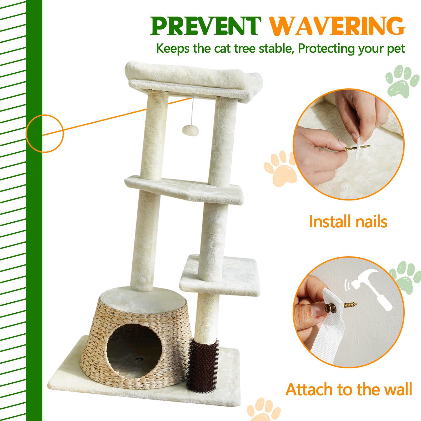 ZLAFM woven rattan hideout blends with décor and offers privacy.