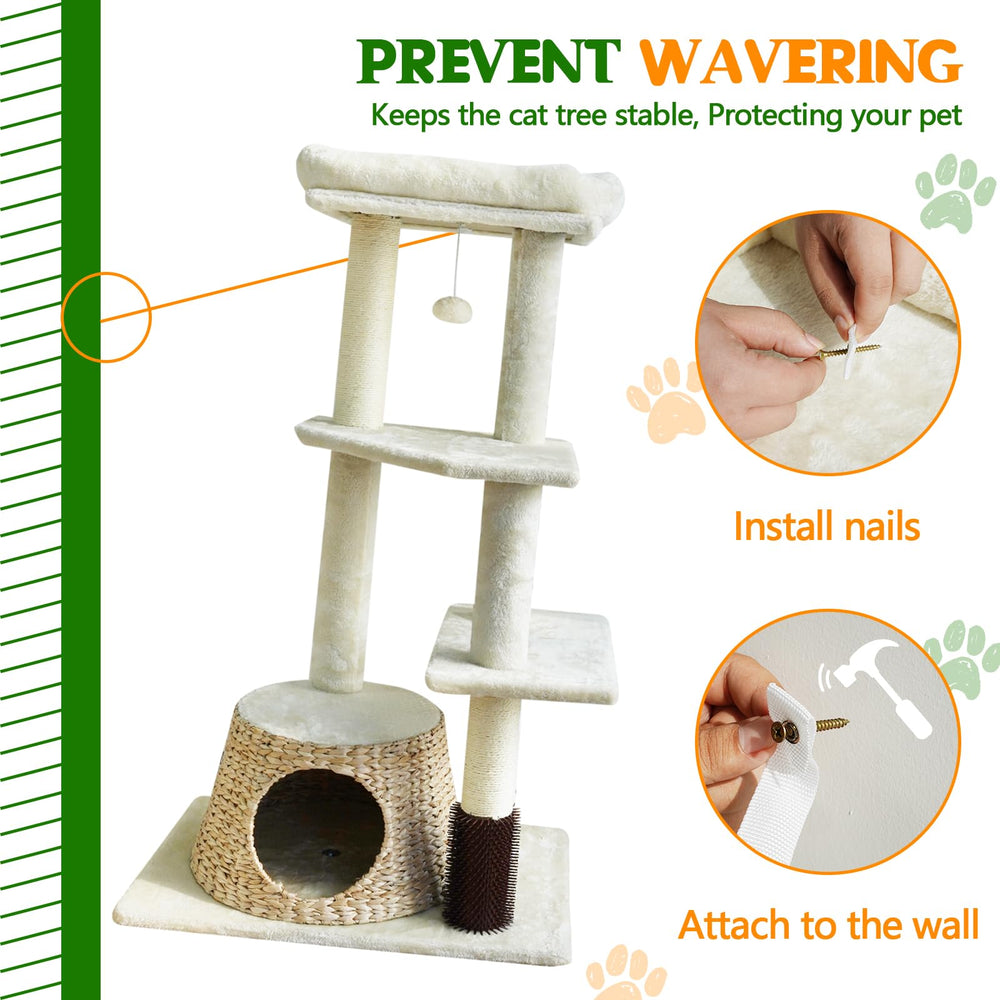 ZLAFM woven rattan hideout blends with décor and offers privacy.