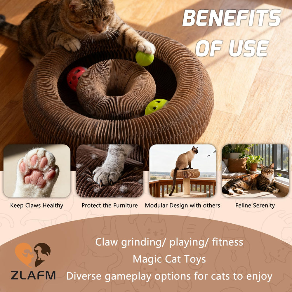 ZLAFM Magnetic Magic Organ cat scratcher board extra thick panel for longer-lasting play.