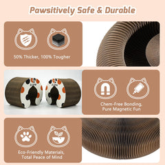 ZLAFM Magnetic Magic Organ cat scratcher board connectable panels enable multi-cat play.