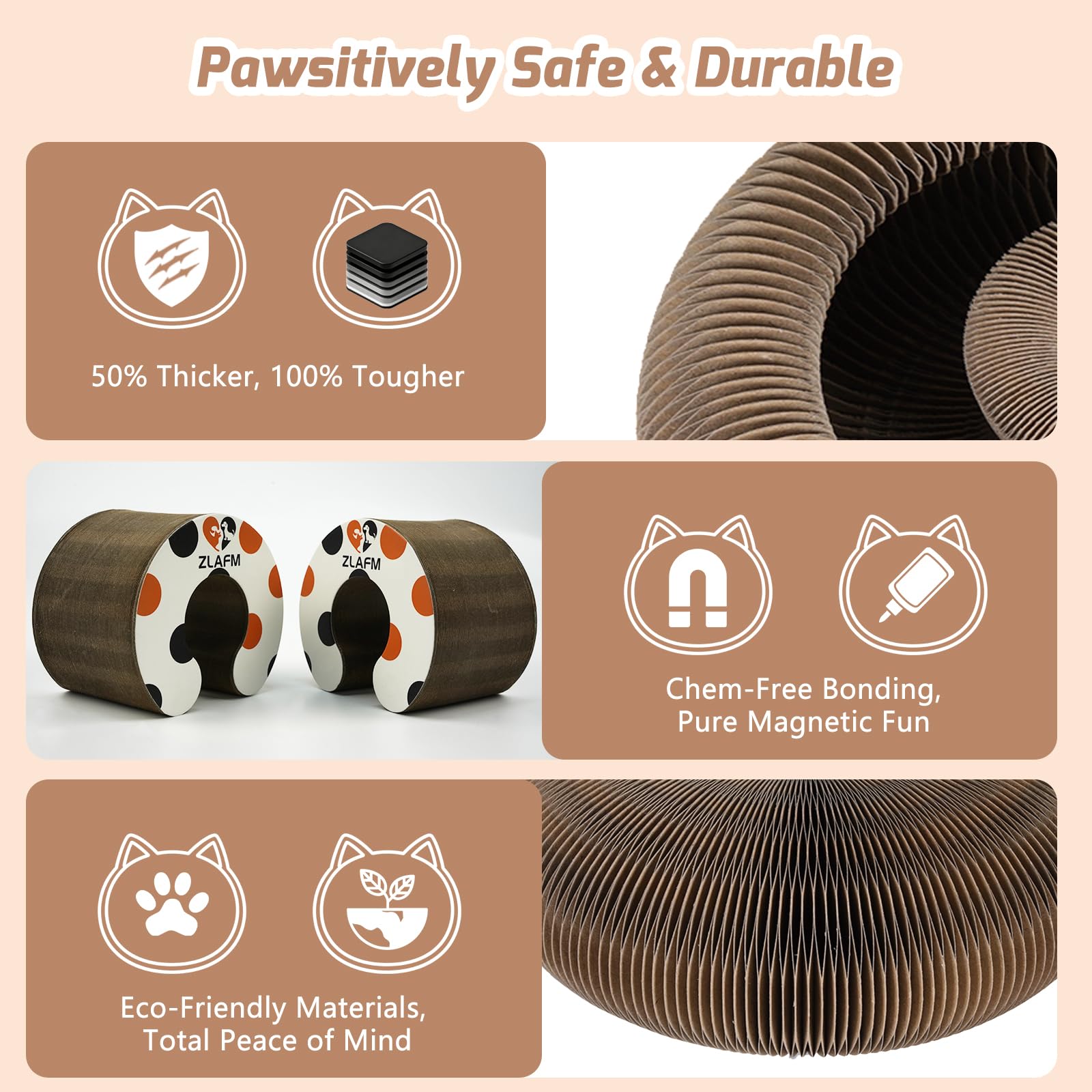 ZLAFM Magnetic Magic Organ features included catnip and jingling balls for stimulating hunts.