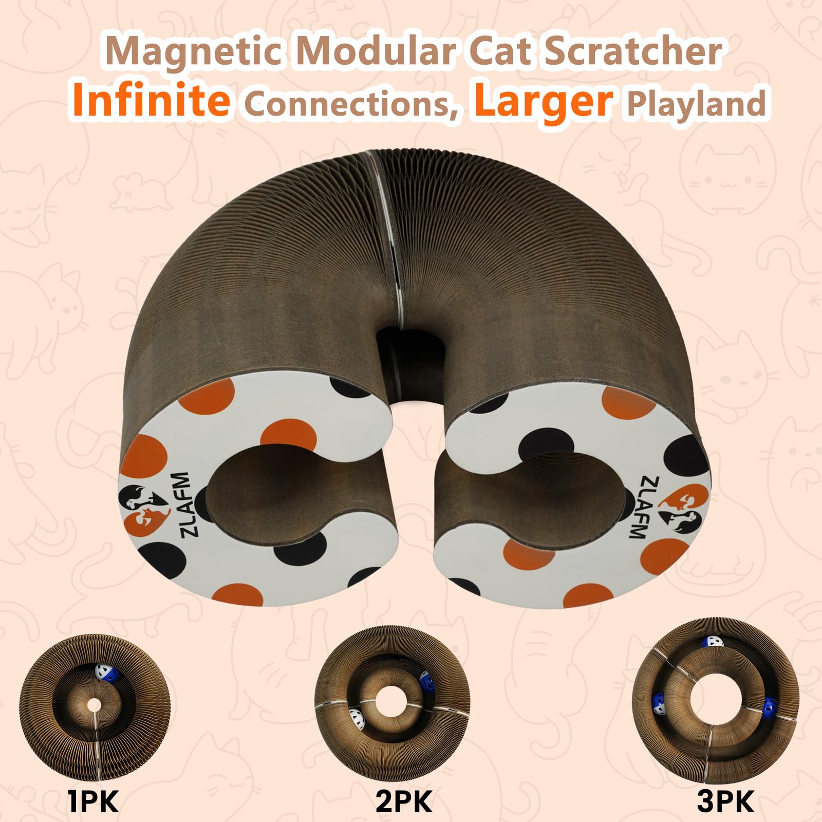 ZLAFM Magnetic Magic Organ's extra-thick panels withstand powerful claws during lively sessions.