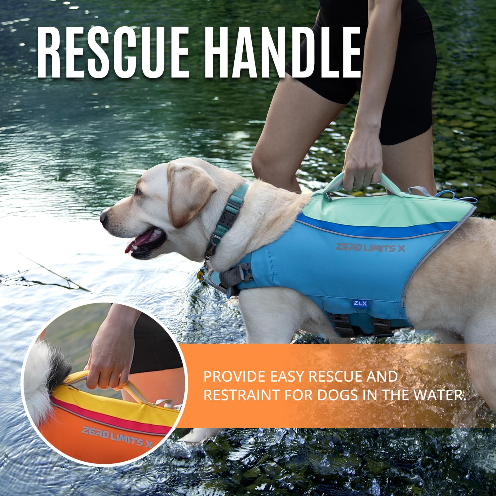 ZLX life jacket D-ring leash hook for reliable attachment during boating.