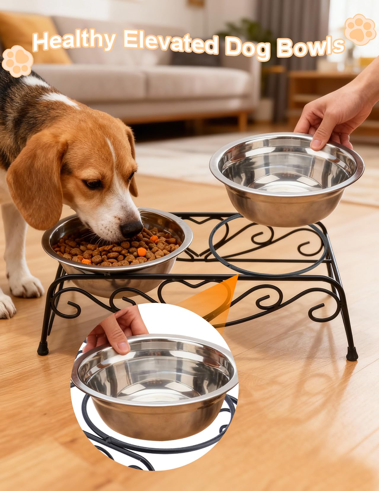 ZLXHDL removable stainless steel bowls for easy cleaning
