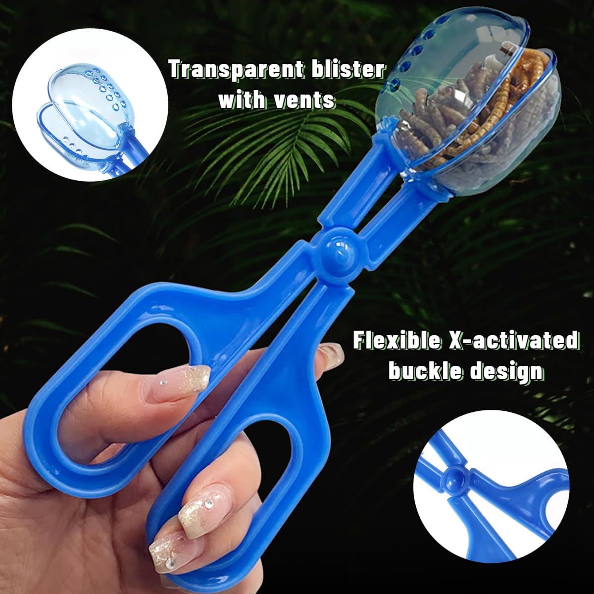 ZLY reptile feeding clamp black demonstrates hygienic, non-contact feeding