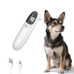ZLZDIGIH-XB pet ear thermometer front display demonstrates fast non-contact sensing