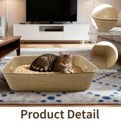 Zmpkhba spill-guard edges reduce scatter during busy litter box moments