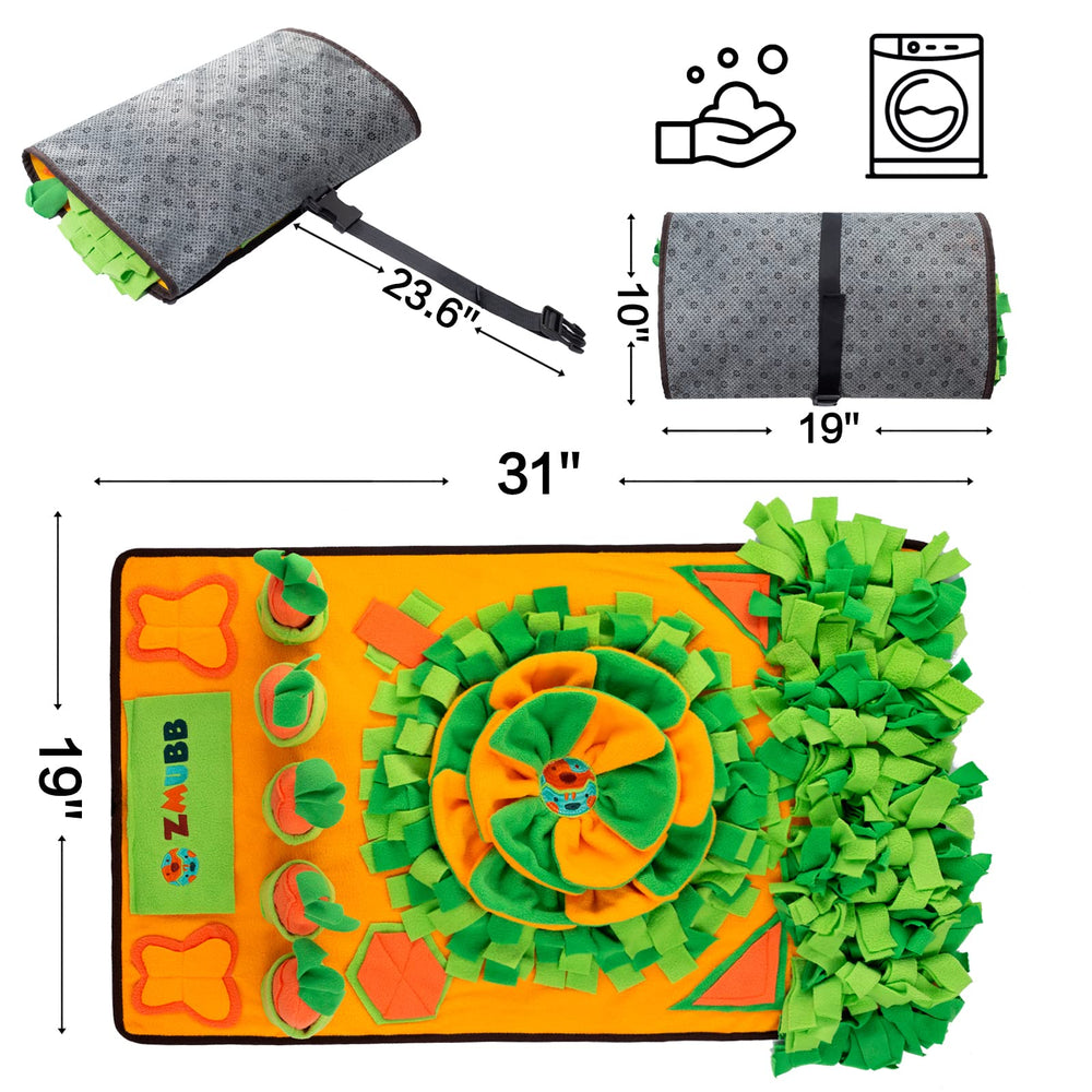 ZMUBB Snuffle Mat portable foldable design simplifies travel and storage