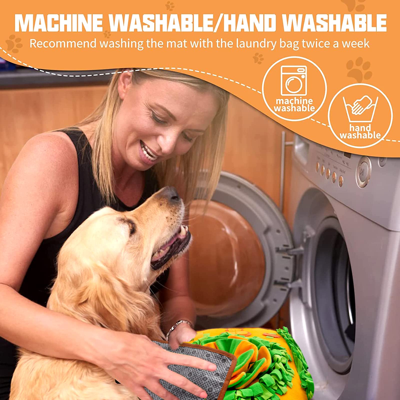 ZMUBB Snuffle Mat easy-clean-washable ensures quick maintenance after playtime.
