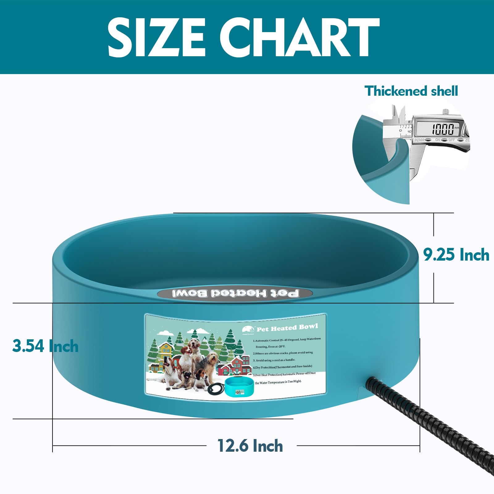 ZNOFAN removable stainless-steel bowls for easy refilling and cleaning