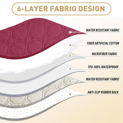 ZNSAYOTX couch-protector-wine-red highlights stylish color and furniture guard.