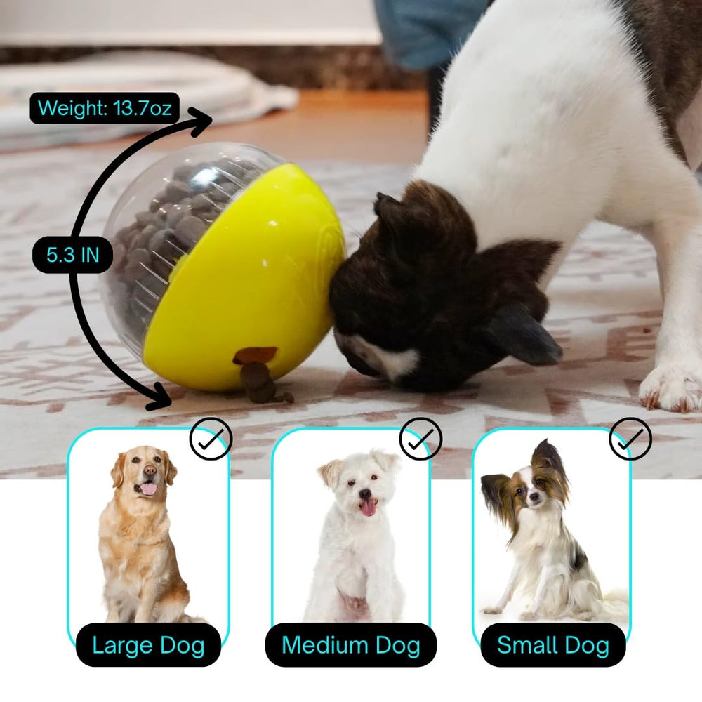 Zntra interactive dog treat puzzle ball top view aids visual engagement and problem solving