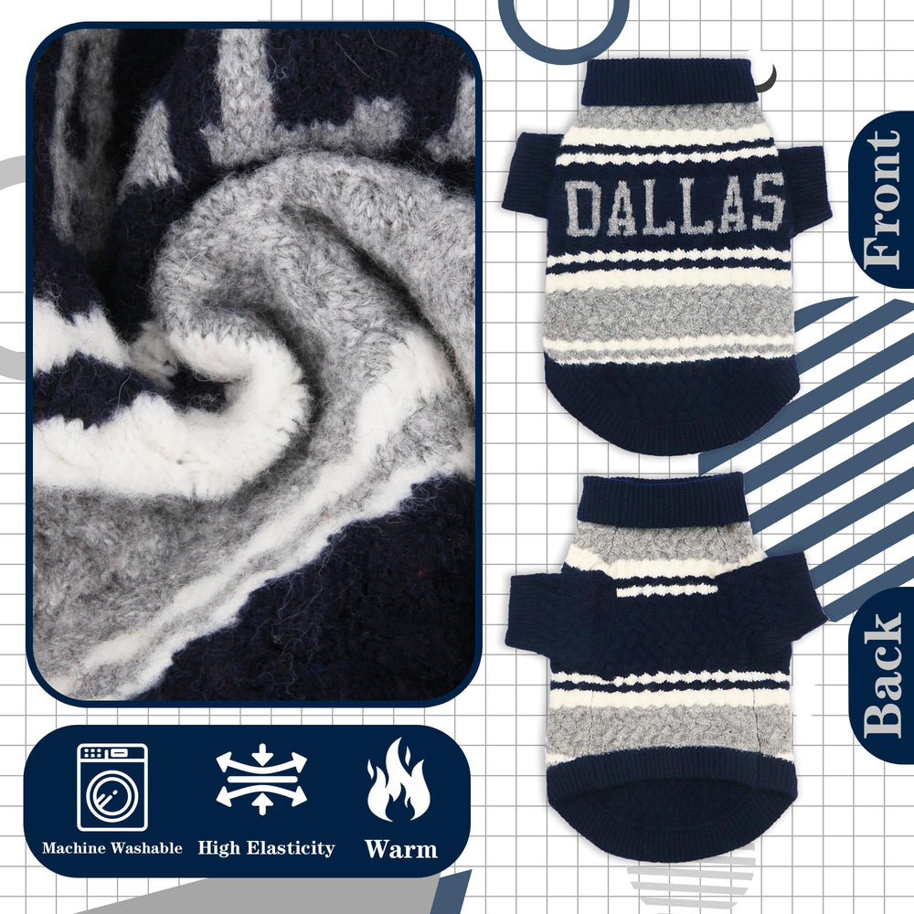 ZOARVEXD Dallas small dog sweater with potty-friendly cut for easy bathroom breaks.