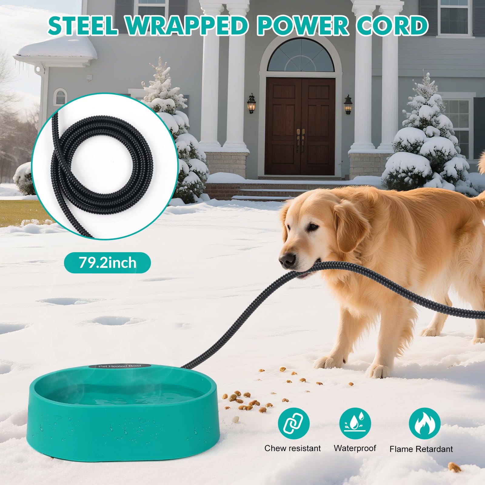 ZOCHIXEL 78-inch cord allows flexible placement outdoors.