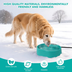 ZOCHIXEL BPA-free plastic heated bowl ensures safe drinking water.