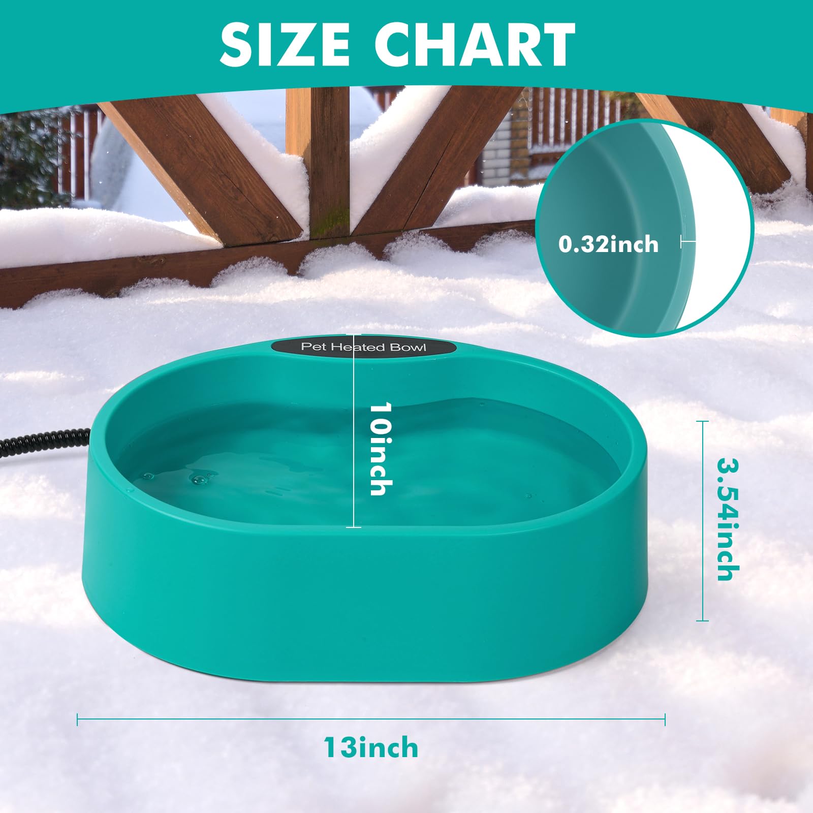 ZOCHIXEL large-capacity 3.7L bowl supports multiple pets at once.