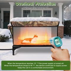 ZOCHIXEL heated cat house interior with heating pad ready for cold nights