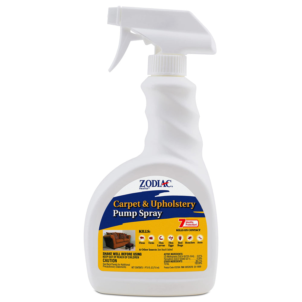 Zodiac Carpet and Upholstery Pump Spray bottle for quick flea control on carpets.