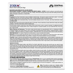 Zodiac flea and tick collar for dogs small worn during play demonstrating continuous release